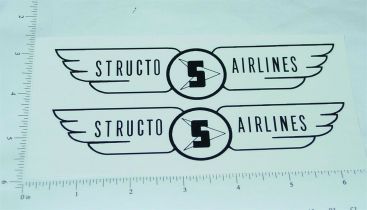 Pair Structo Airlines Scissor Lift Box Van Stickers Main Image