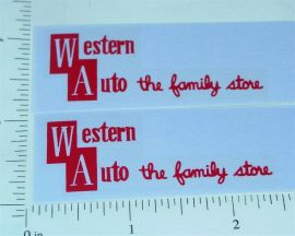 Pair Structo Western Auto Stores Pickup Truck Stickers