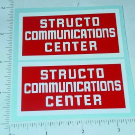 Pair Structo Communications Truck Stickers