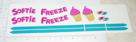 Structo Softie Freeze Ice Cream Truck Replacement Sticker Set