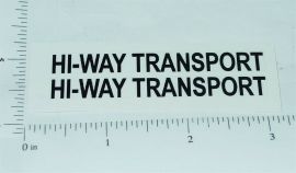 Pair Structo Hiway Transport Semi Trailer Stickers