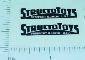 Pair Structo Toys Black Door Logo Stickers