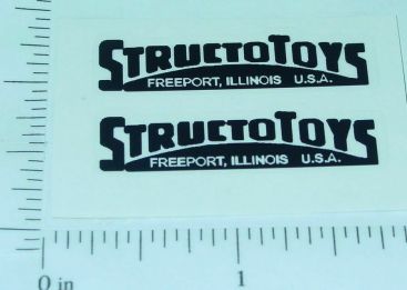 Pair Structo Toys Black Door Logo Stickers Main Image