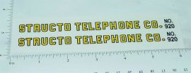 Structo Telephone Truck Replacement Sticker Pair