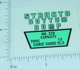 Structo Bottom Dump Replacement Sticker
