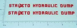 Pair Structo Hydraulic Dump Truck Stickers