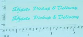 Pair Structo Pickup & Delivery Truck Stickers