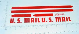 Structo US Mail Step Van Sticker Set