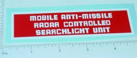 Structo Mobile Anti-Missile Searchlight Sticker