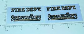 Pair Structo International Fire Pumper Truck Stickers