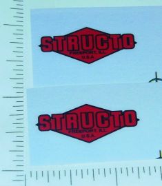 Pair Structo Red/Black Diamond Style Door Stickers