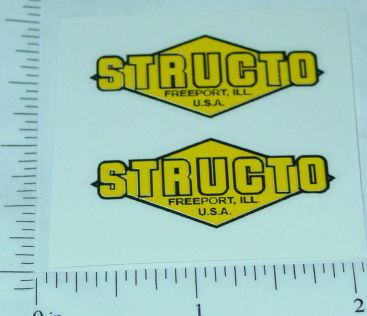 Pair Structo Yellow/Black Diamond Style Door Stickers Main Image