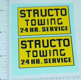 Pair Structo Towing Pickup/Wrecker Stickers