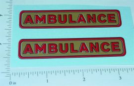 Pair Structo Pre-War Ambulance Replacement Stickers