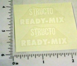 Pair Structo Ready-Mix Truck Replacement Stickers