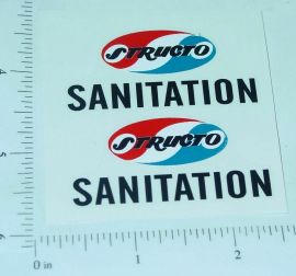 Pair Structo Sanitation Truck Replacement Stickers