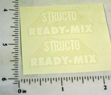 Pair Structo Ready-Mix Truck Replacement Stickers Main Image