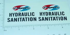 Pair Structo Hydraulic Sanitation Truck Stickers