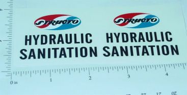 Pair Structo Hydraulic Sanitation Truck Stickers Main Image