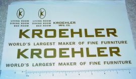 Structo Kroehler Furniture Semi Sticker Set