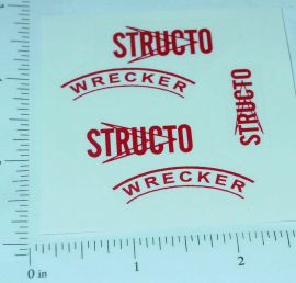 Structo Scout Wrecker Tow Truck Sticker Set