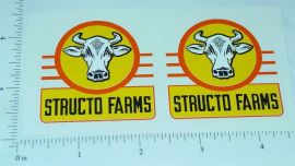Pair Structo Farms Semi Trailer Yel/Org Stickers