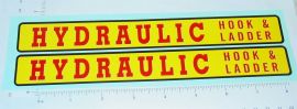 Pair Structo Hydraulic Hook & Ladder Truck Stickers