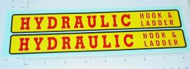 Pair Structo Hydraulic Hook & Ladder Truck Stickers