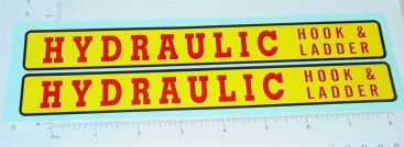 Pair Structo Hydraulic Hook & Ladder Truck Stickers Main Image