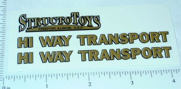 Structo Hiway Transport Semi Truck Sticker Set Main Image