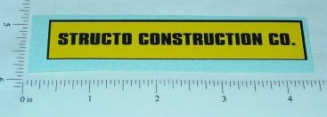 Structo Construction Company Stickers           ST-052 