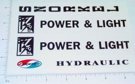 Structo Power & Light Snorkel Truck Sticker Set