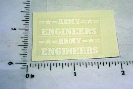 Pair Structo Army Engineers Sticker Set