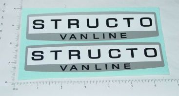 Pair Structo Van Lines Semi Trailer Sticker Set Main Image