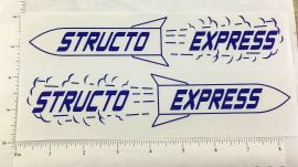 Structo Express Semi Trailer Replacement Pair Sticker Set