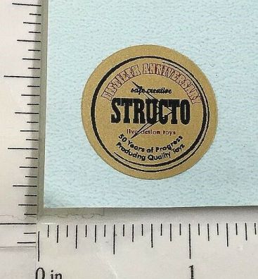 Structo Toys 50th Anniversary Gold Cadillac Roof Sticker Main Image