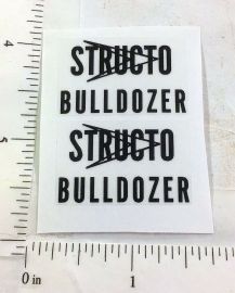 Pair Structo Bulldozer Construction Toy Replacement Stickers