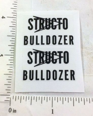 Pair Structo Bulldozer Construction Toy Replacement Stickers Main Image