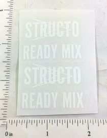 Pair Structo Ready Mix Concrete Truck Toy Replacement Stickers