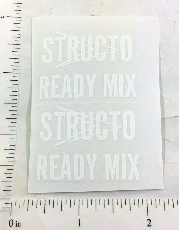 Pair Structo Ready Mix Concrete Truck Toy Replacement Stickers Main Image