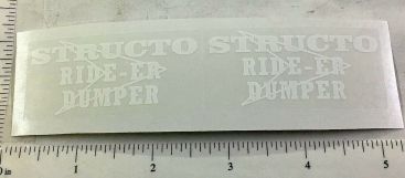 Pair Structo Rider Dumper Dump Truck Toy Replacement Stickers Main Image