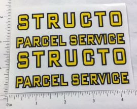 Structo Parcel Service Delivery Van Truck Replacement Pair Stickers