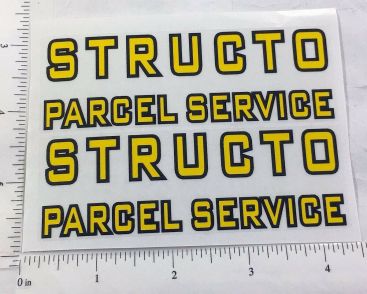 Structo Parcel Service Delivery Van Truck Replacement Pair Stickers Main Image