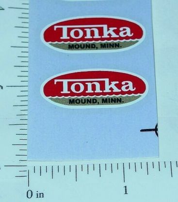 Pair 1962 to 1969 Tonka Oval Logo Stickers Main Image