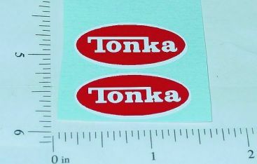Pair Tonka 1976-77 Oval Logo Stickers TK-001H Main Image
