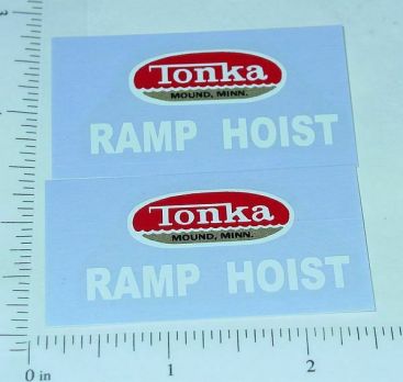 Pair Tonka Ramp Hoist Rollback Truck Stickers Main Image