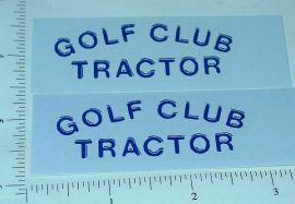 Pair Tonka Golf Club Tractor Sticker Set