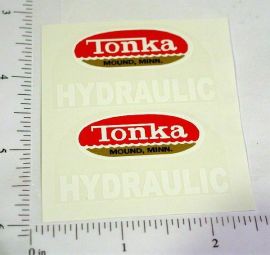 Pair 1970-73 Tonka Oval Logo Stickers             TK-001E
