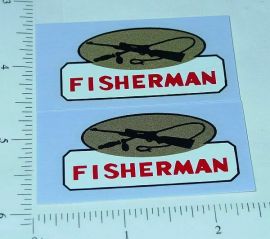 Pair Tonka Fisherman Truck Sticker Set