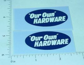 Pair Tonka Our Own Hardware Utility Truck Stickers